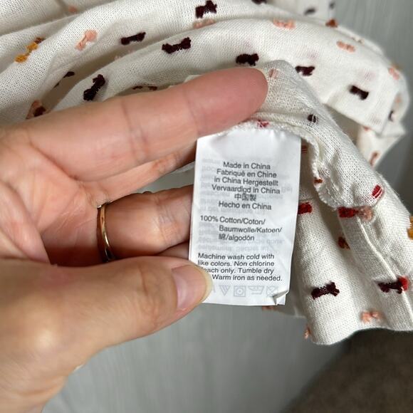 Madewell Square-Neck Top in Clipdot Size Small - Picture 5 of 7